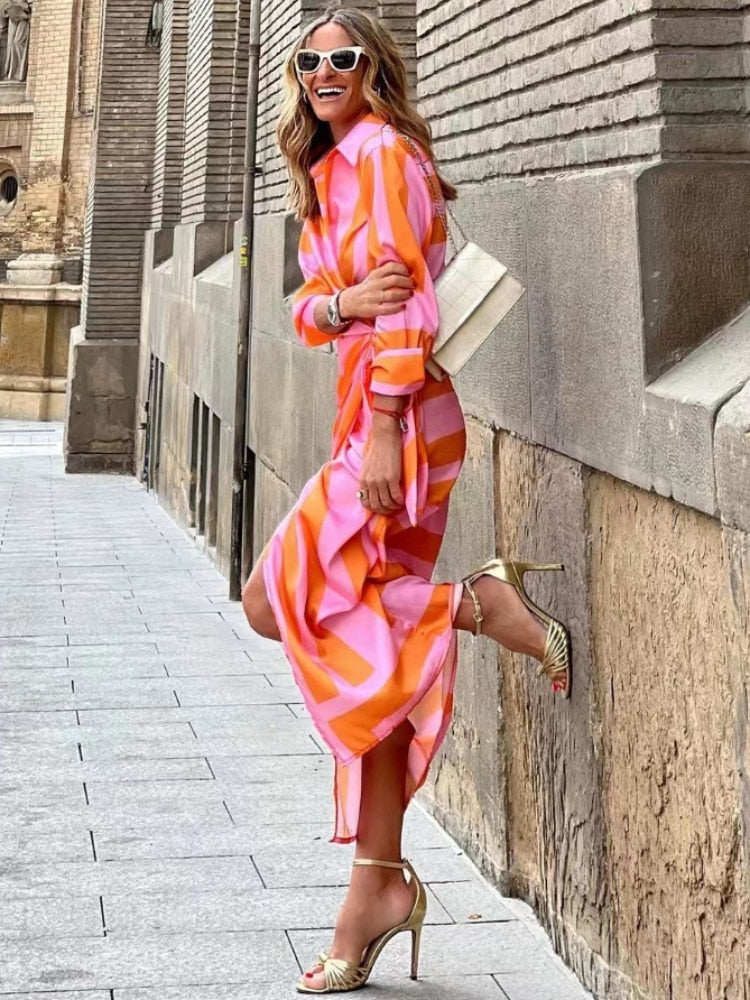 Elvina - Vestido envolvente estampado