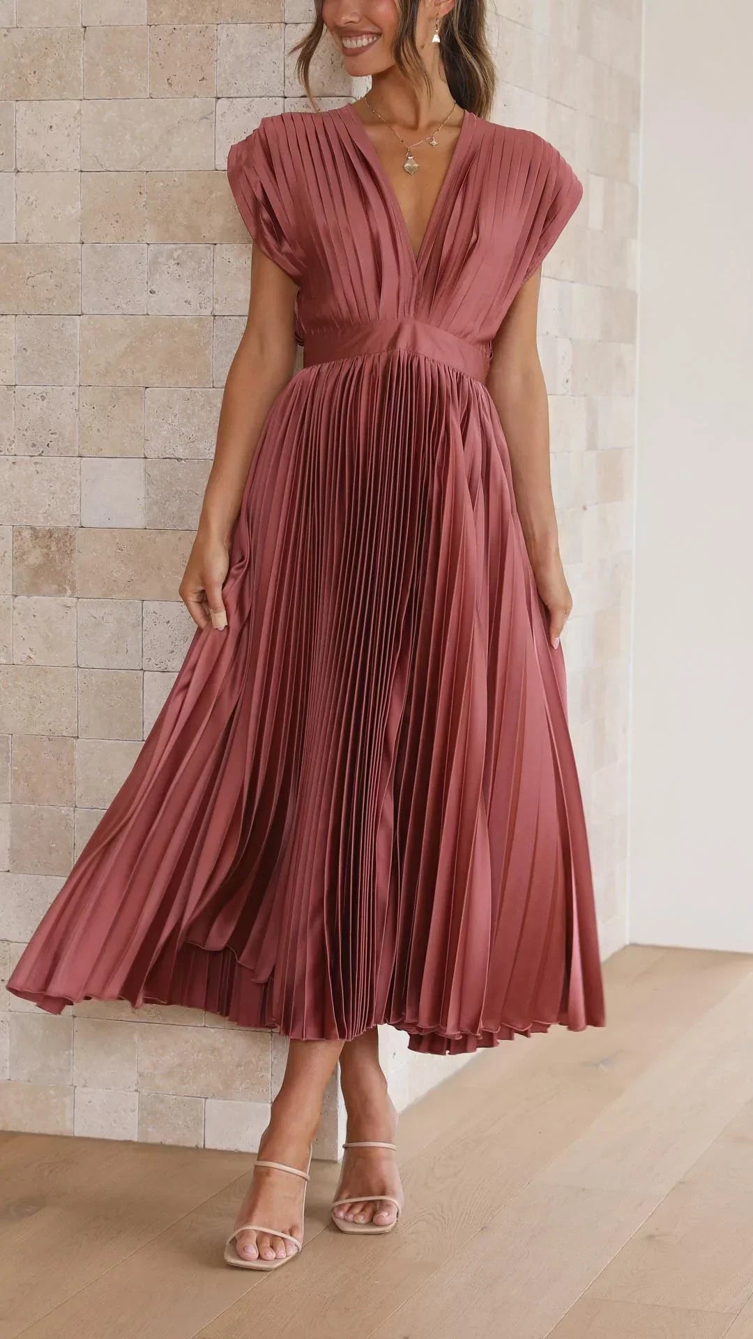 Isla | Vestido plisado elegante