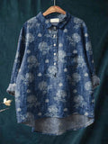 Tiziana – Camisa de lino con estampado