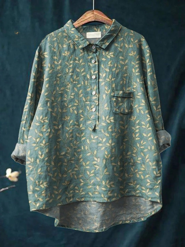 Tiziana – Camisa de lino con diseño