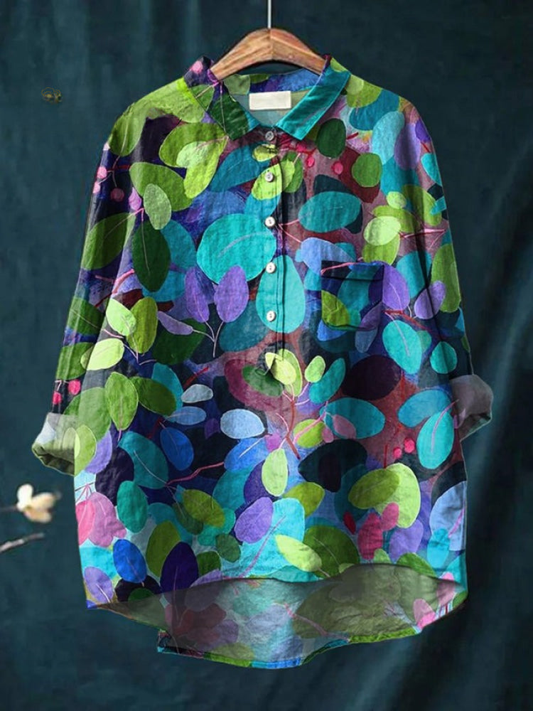 Tiziana – Camisa de lino con estampado