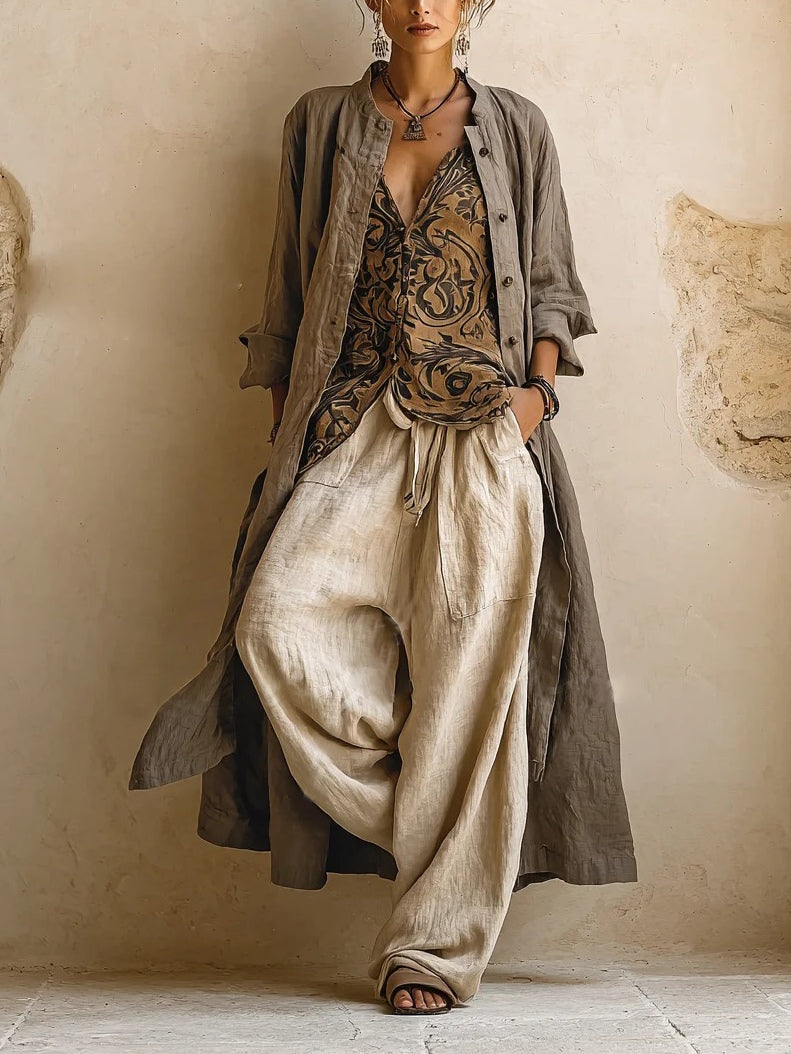 El Conjunto Coordinado Florence en Mezcla de Lino