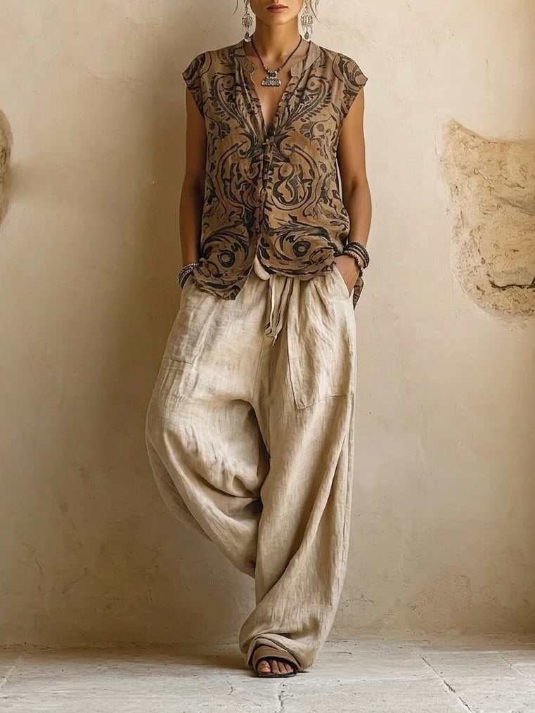 El Conjunto Coordinado Florence en Mezcla de Lino