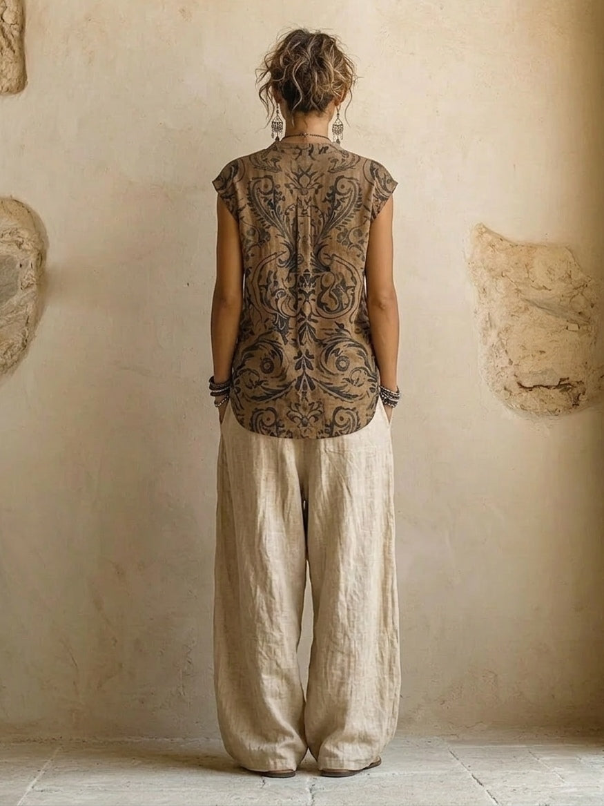 El Conjunto Coordinado Florence en Mezcla de Lino