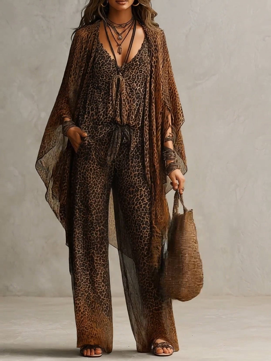 Boho Leopard Luxe 3 Piezas Conjunto