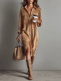 Estela | Vestido midi de pana holgado