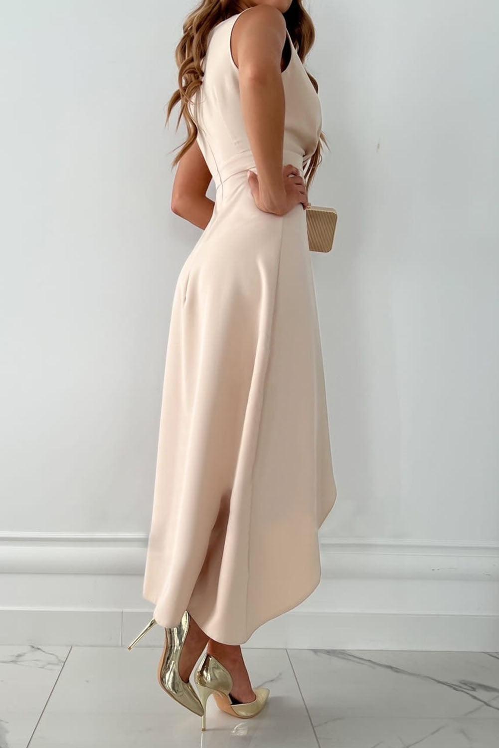 Mandy - Vestido midi cruzado con escote en V