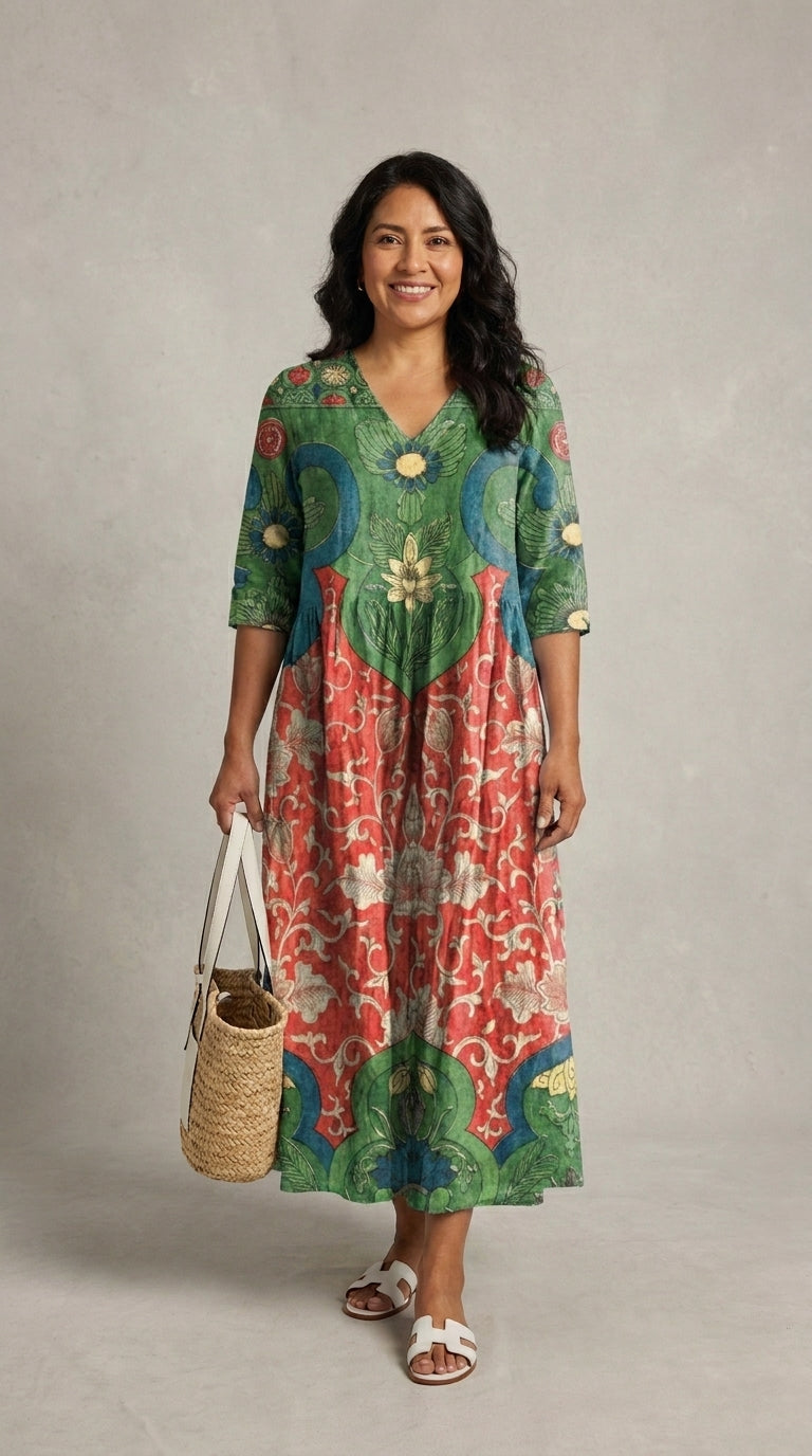 Sophia | Vestido Maxi Floral Vintage