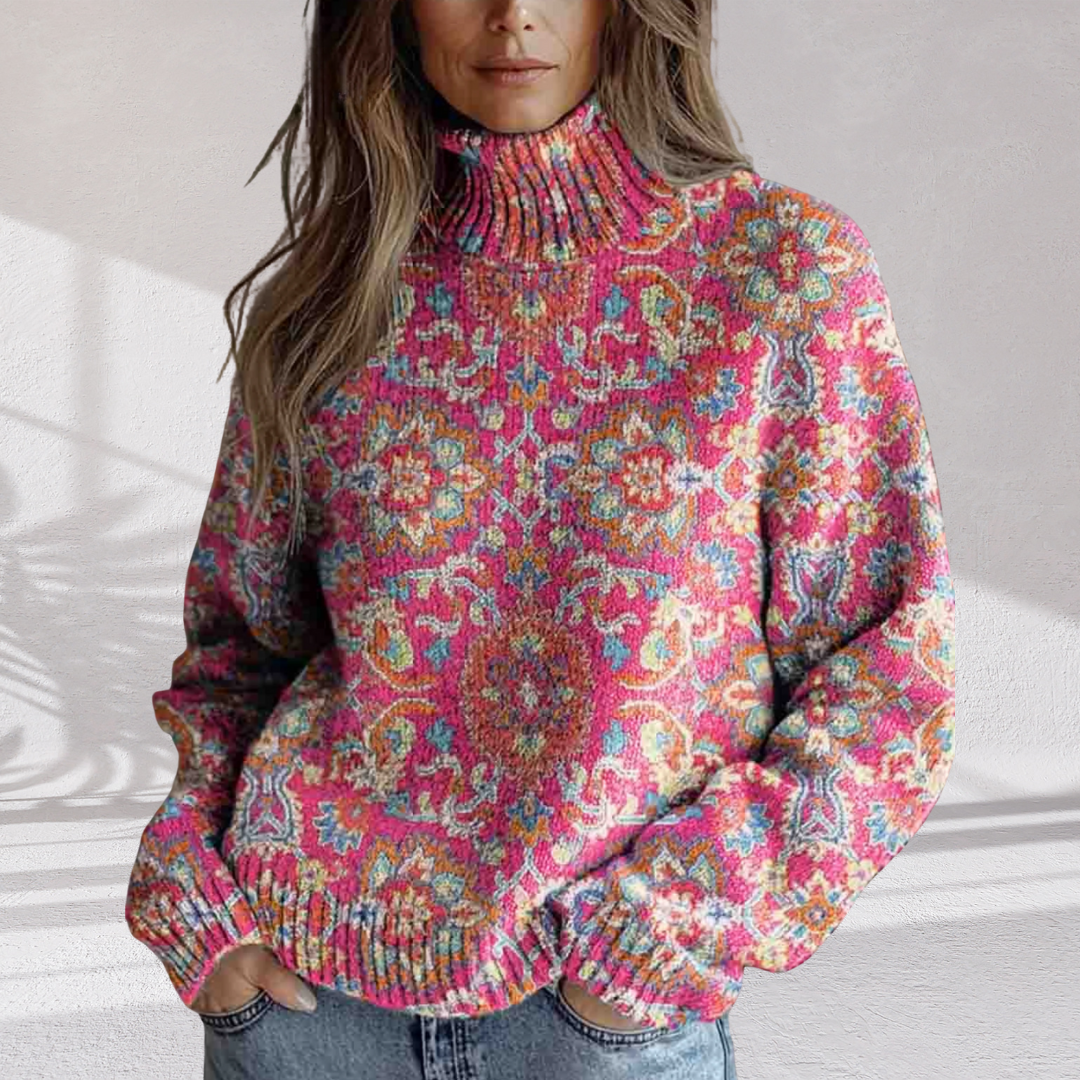 Florence | Cuello Vuelto de Punto Floral
