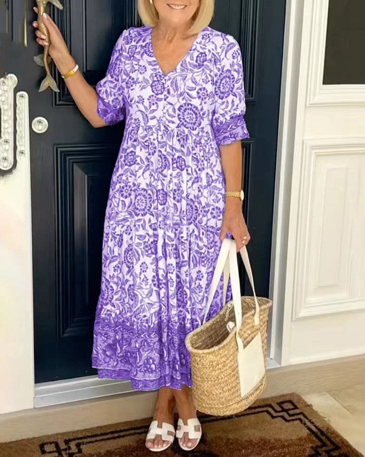 Madison – Vestido floreado con escote en V
