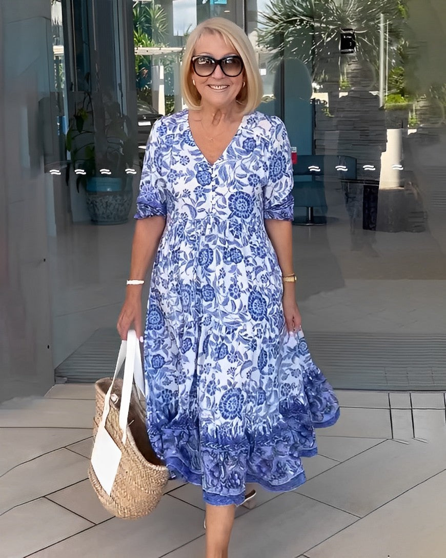 Madison – Vestido floreado con escote en V