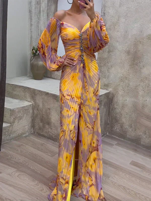 Vestido elegante con escote en V