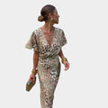 CLARANDRA - VESTIDO MIDI DE COBRE