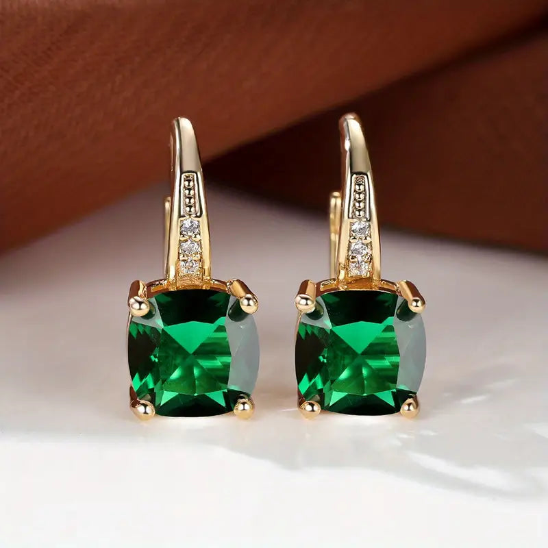 Mystic Stone | Pendientes de aro | Dorado