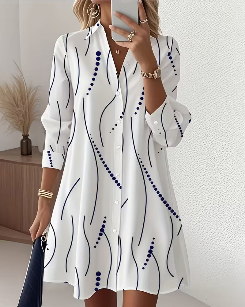 Camisa de vestir con cuello ondulado