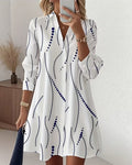Camisa de vestir con cuello ondulado