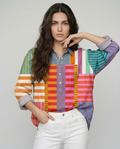 Fiorella – Camisa de lino estampada