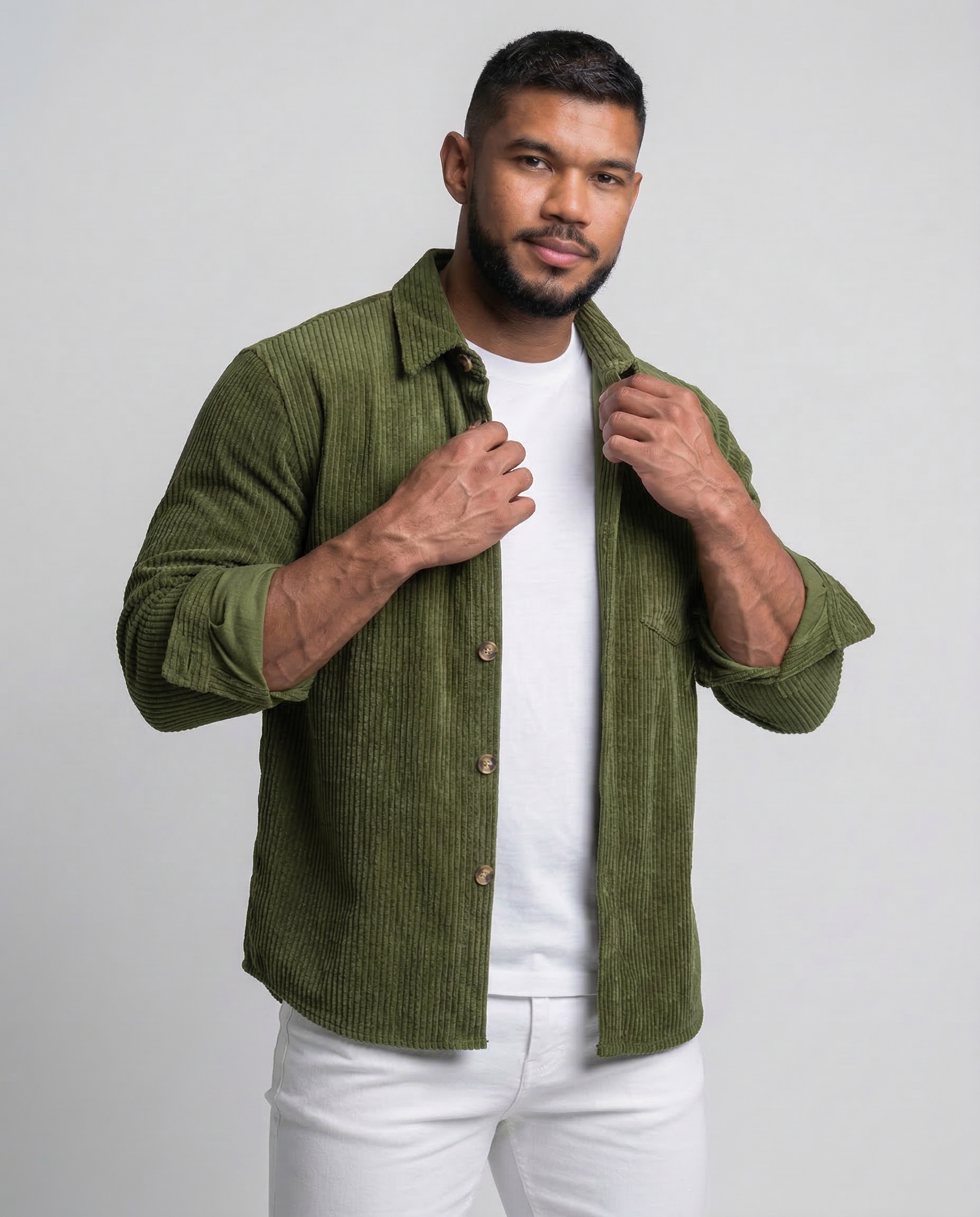 LONDON | Sobrecamisa de pana suave