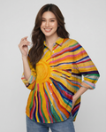 Luciana – Blusa de lino con estampado