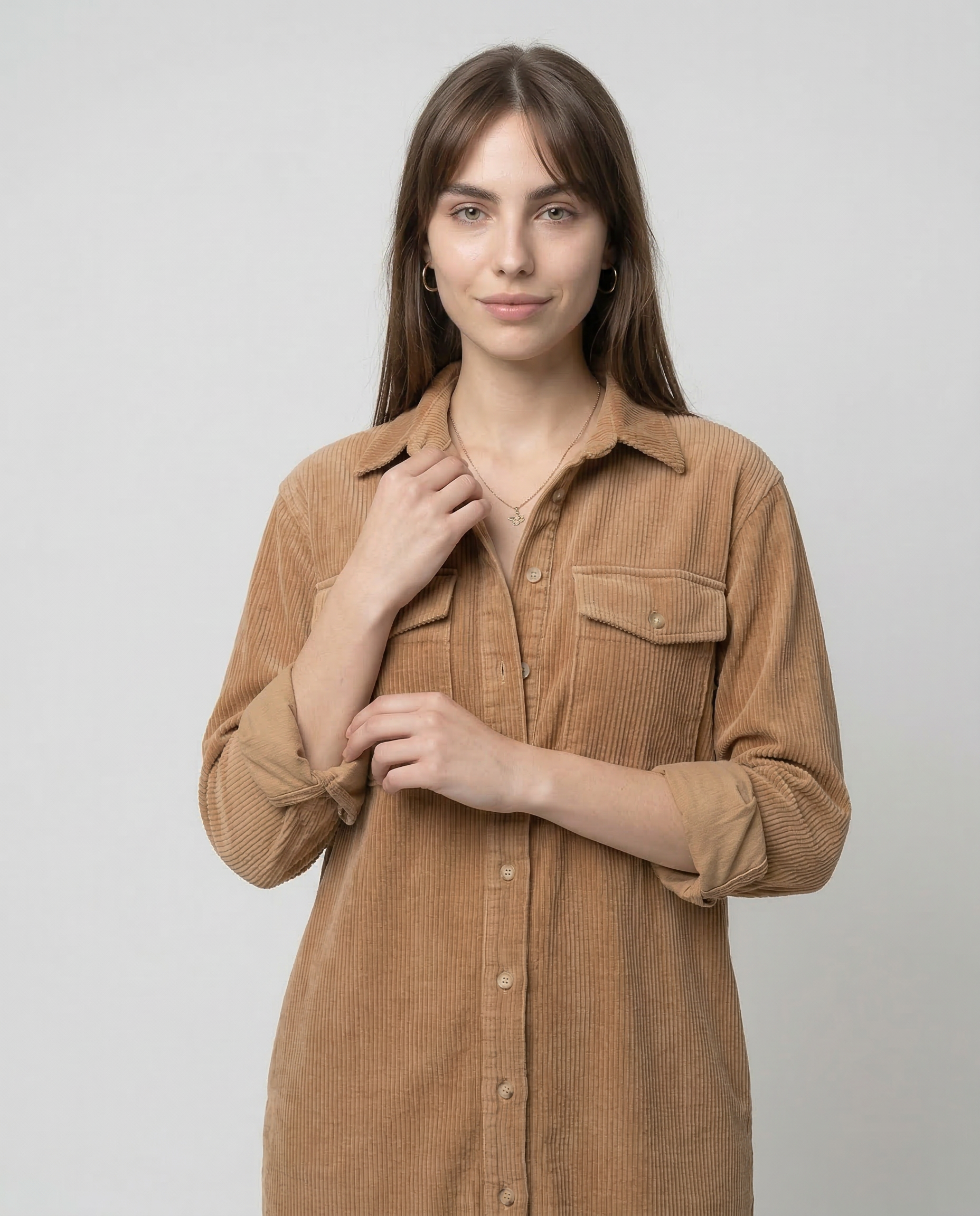 Madona| Vestido midi holgado de pana