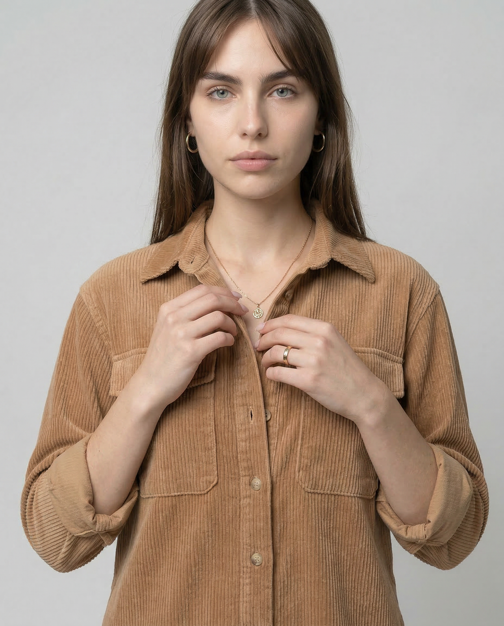 Madona| Vestido midi holgado de pana