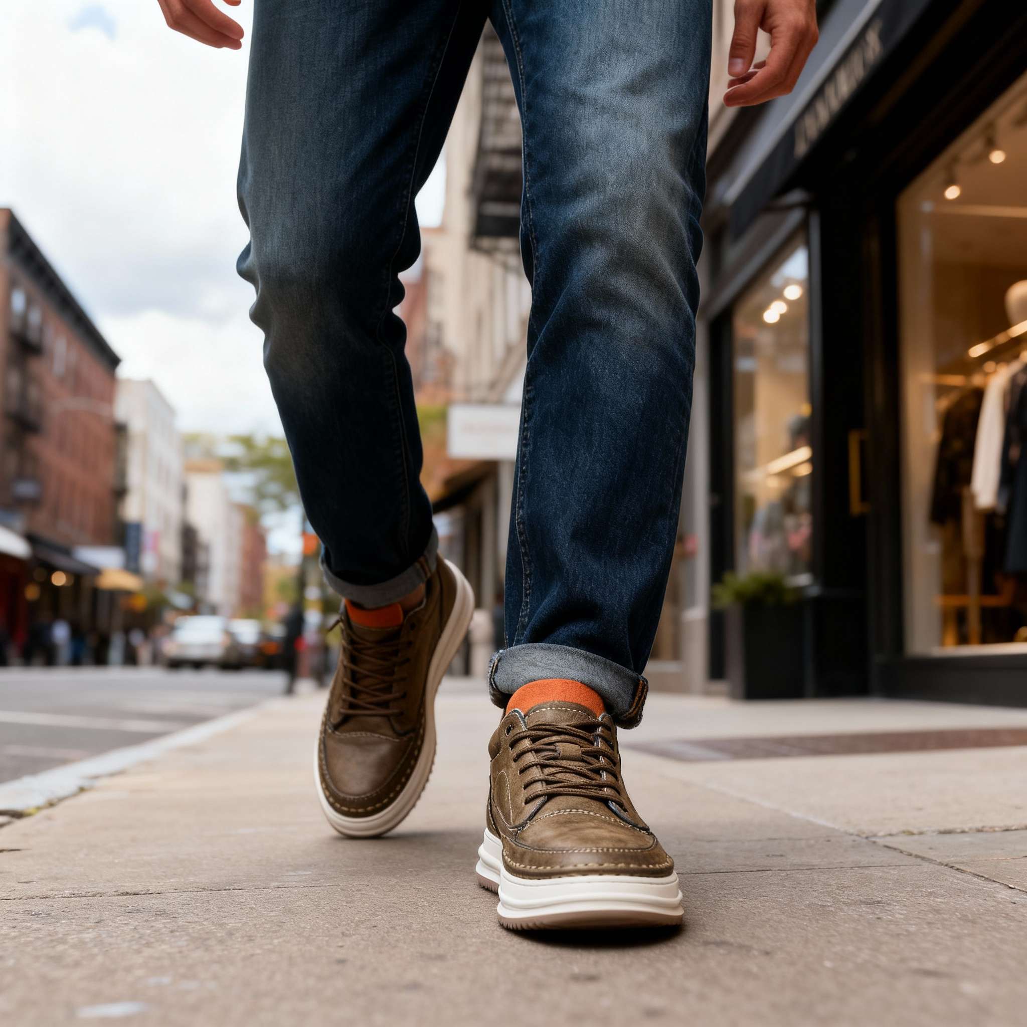 Roberto | Zapatillas de cuero sintético