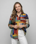 Mirella – Camisa de lino con estampado