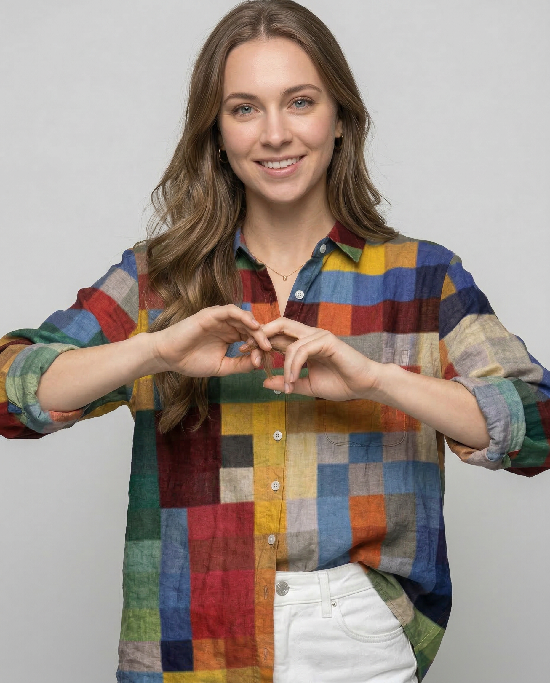 Mirella – Camisa de lino con estampado