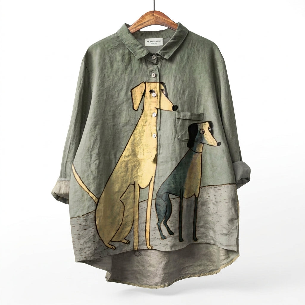 Palmira | Blusa de lino atemporal con estampado