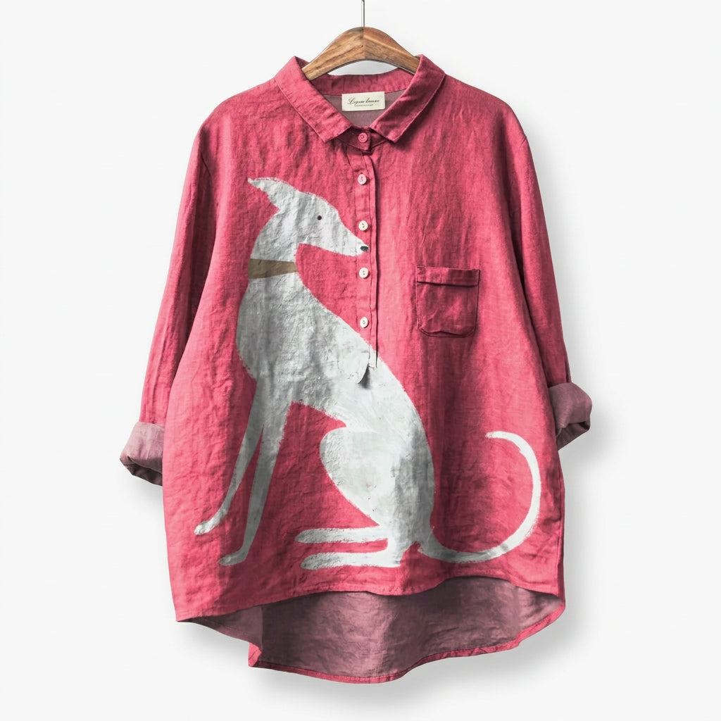 Palmira | Blusa de lino atemporal con estampado