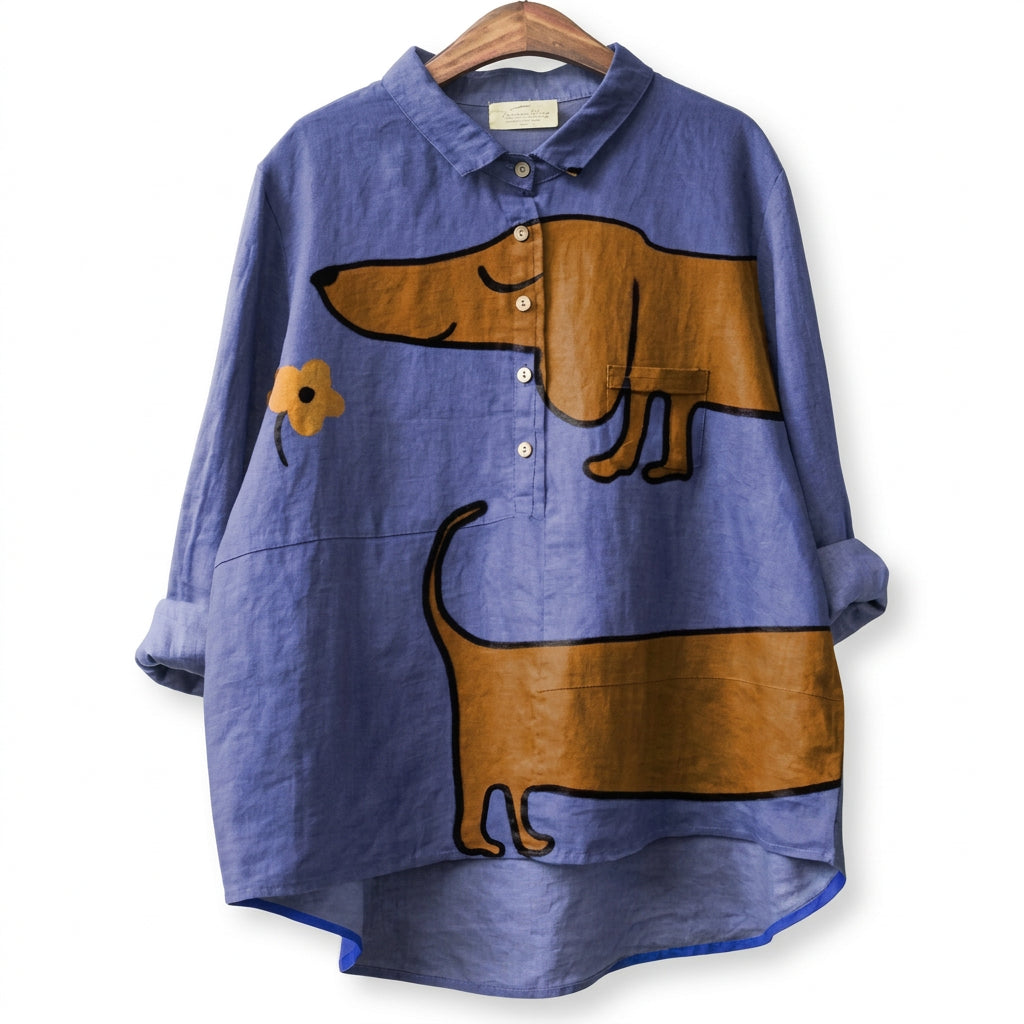 Palmira | Blusa de lino atemporal con estampado