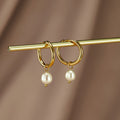 Pendientes de perlas de agua dulce Bella