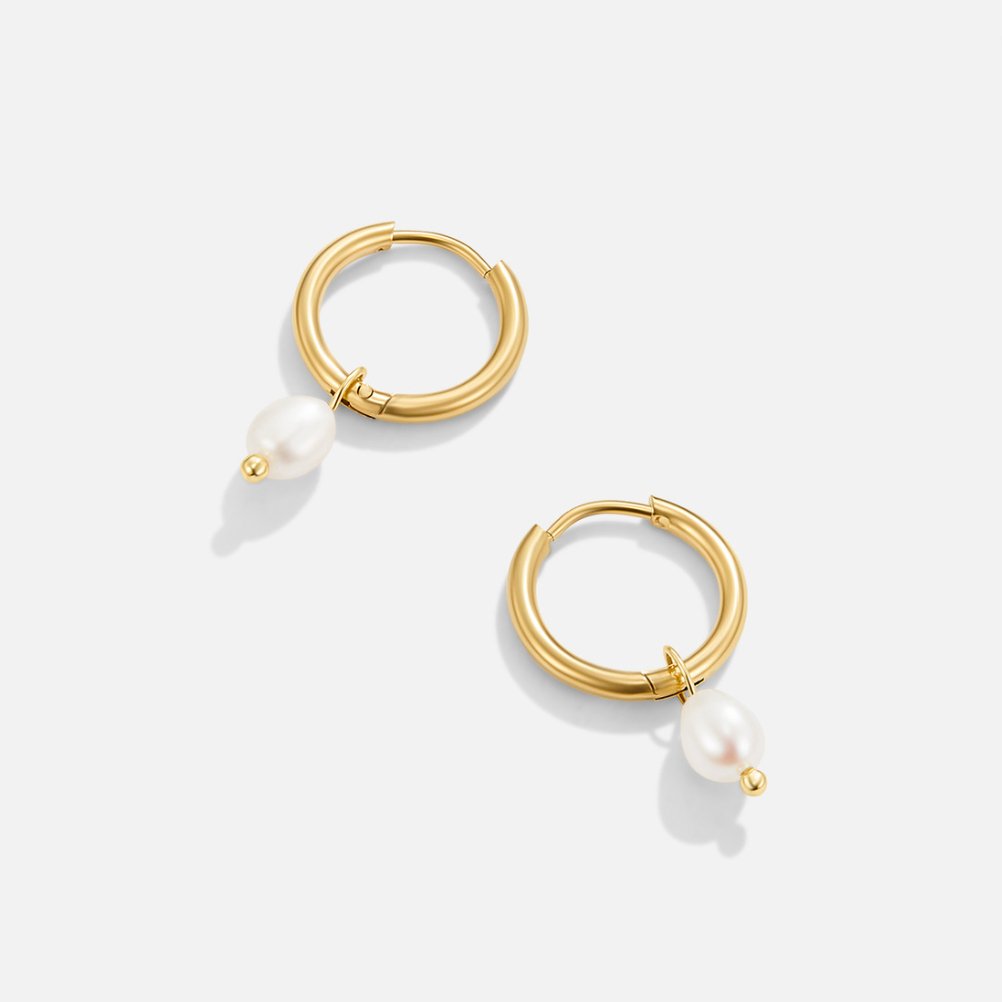 Pendientes de perlas de agua dulce Bella