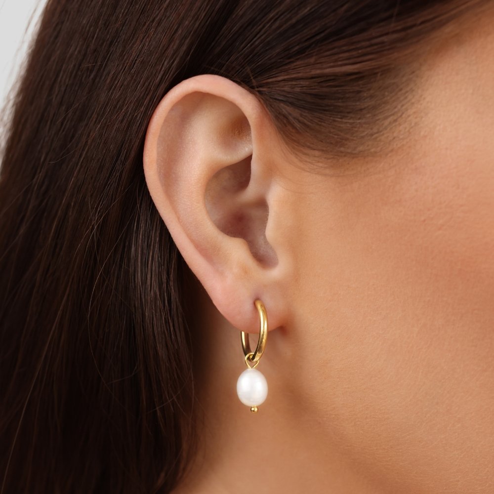Pendientes de perlas de agua dulce Bella