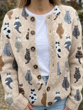 Bramley | El Cárdigan con Estampado de Gatos