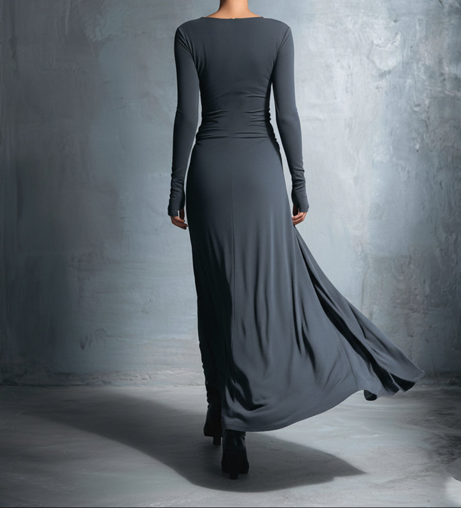 Vittoria - Vestido maxi con nudo lateral