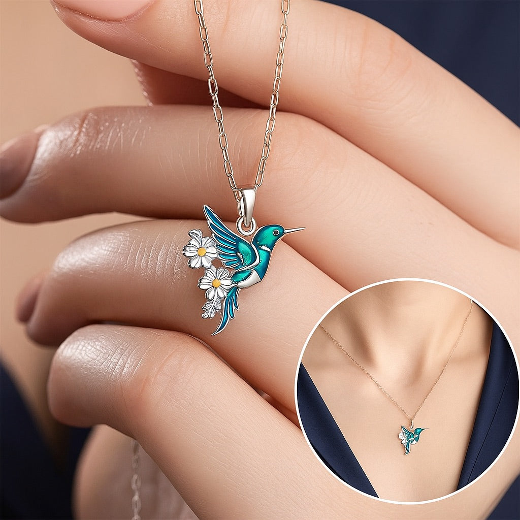 Collar Bellissima con colibrí + pendientes de regalo – Oferta limitada