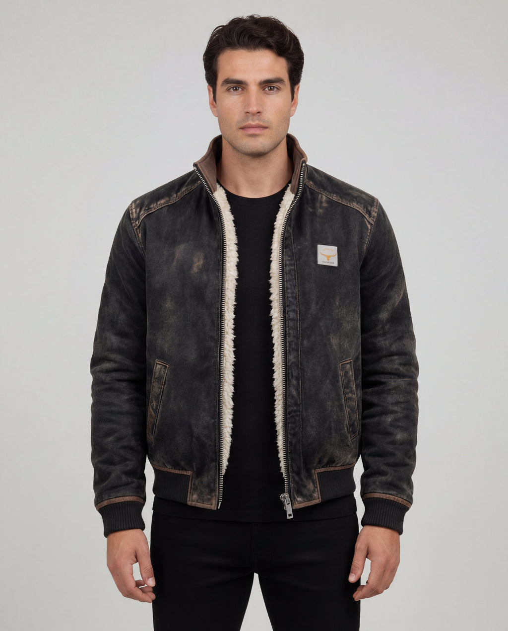 Riccardo - Chaqueta de Invierno Efecto Cuero