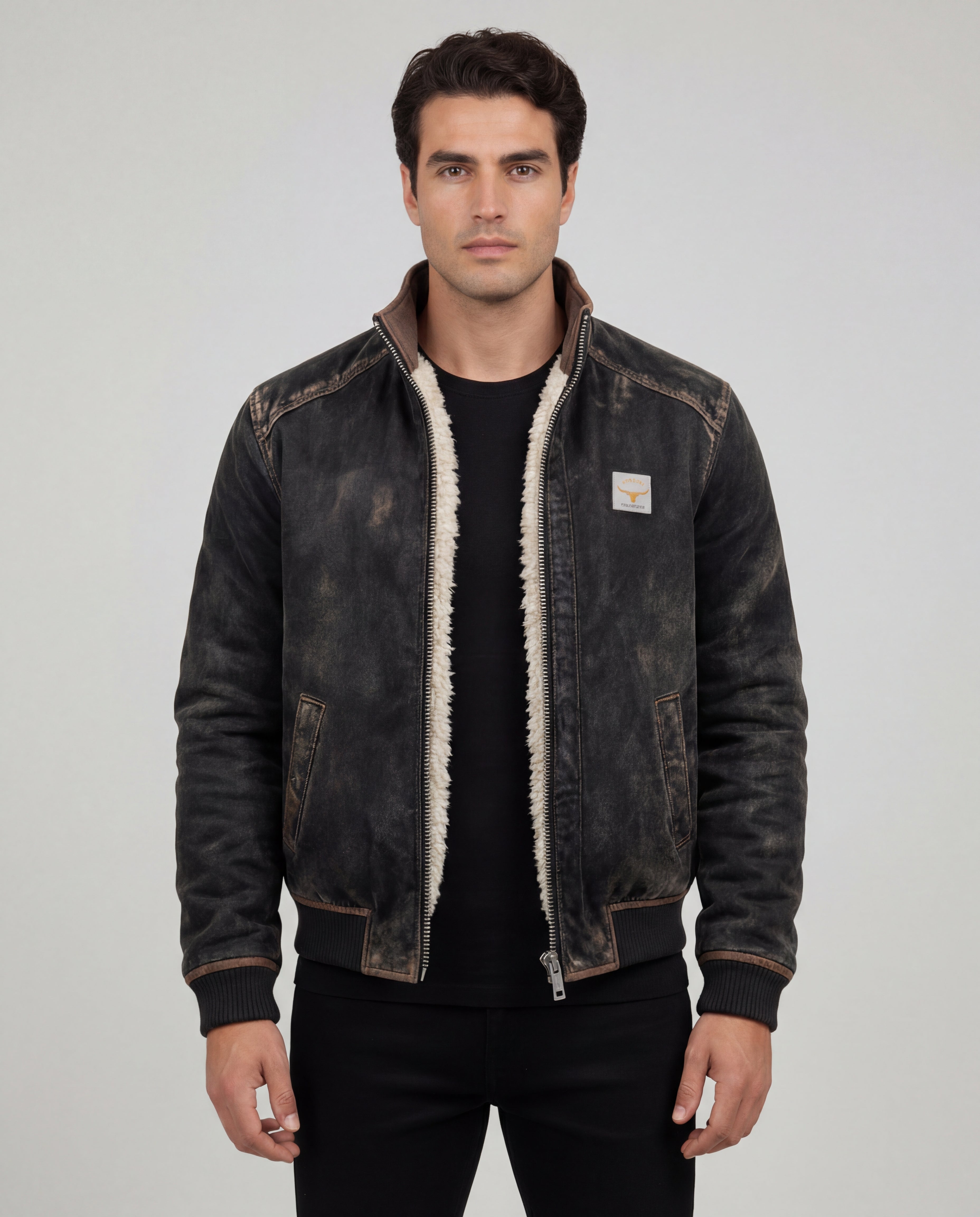 Riccardo - Chaqueta de Invierno Efecto Cuero