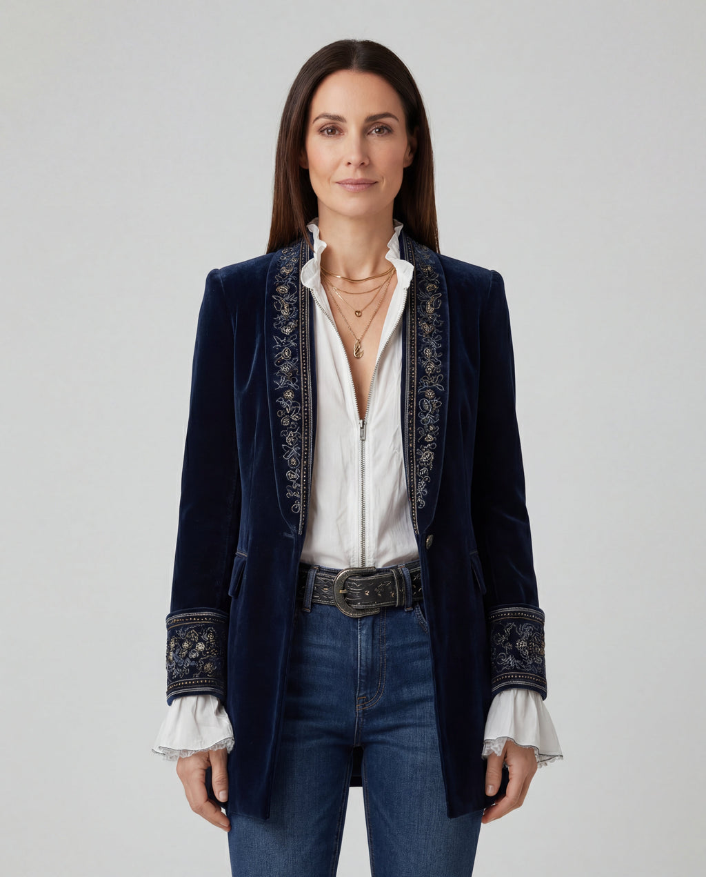 Nuria - Chaqueta Elegante de Terciopelo