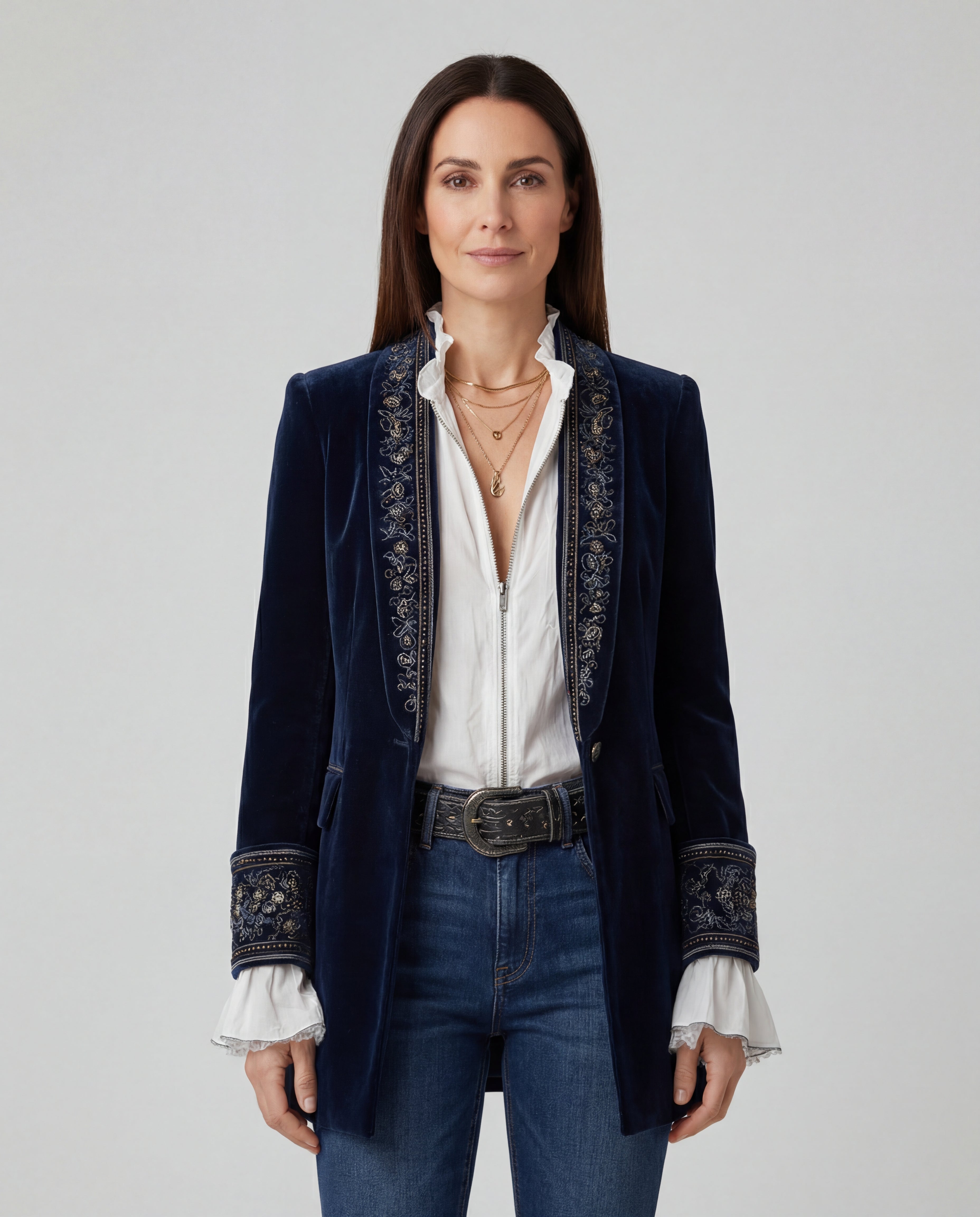 Nuria - Chaqueta Elegante de Terciopelo