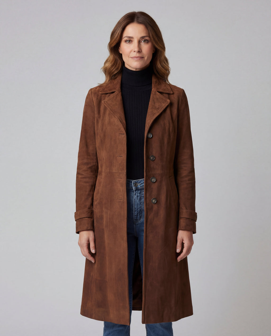 Teresa - Abrigo de Ante Estilo Vintage