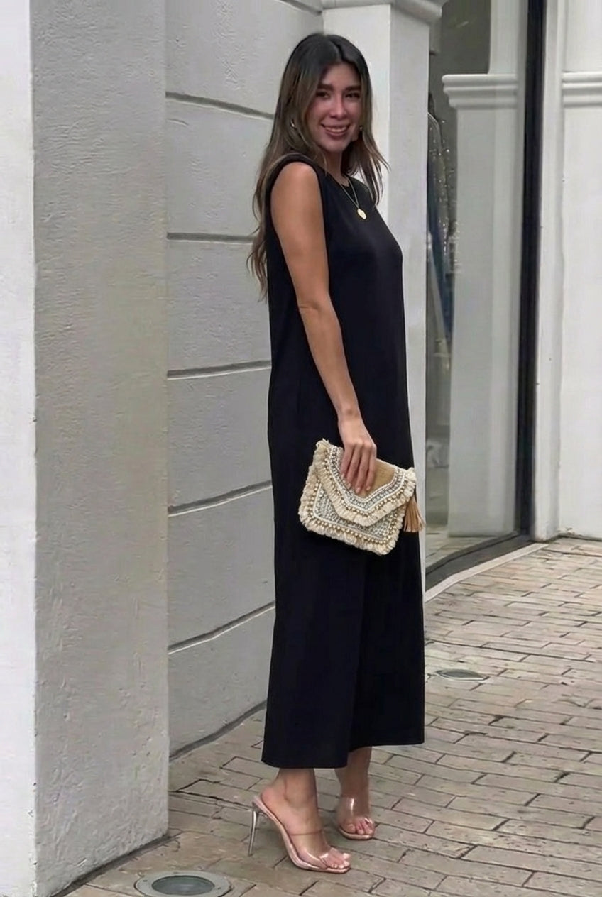 Inma | Vestido largo fluido antiarrugas