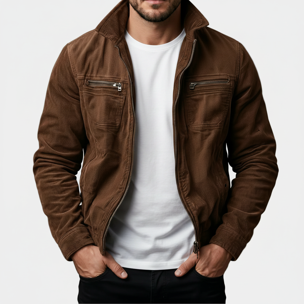 Chaqueta de Pana Entallada de Alta Calidad