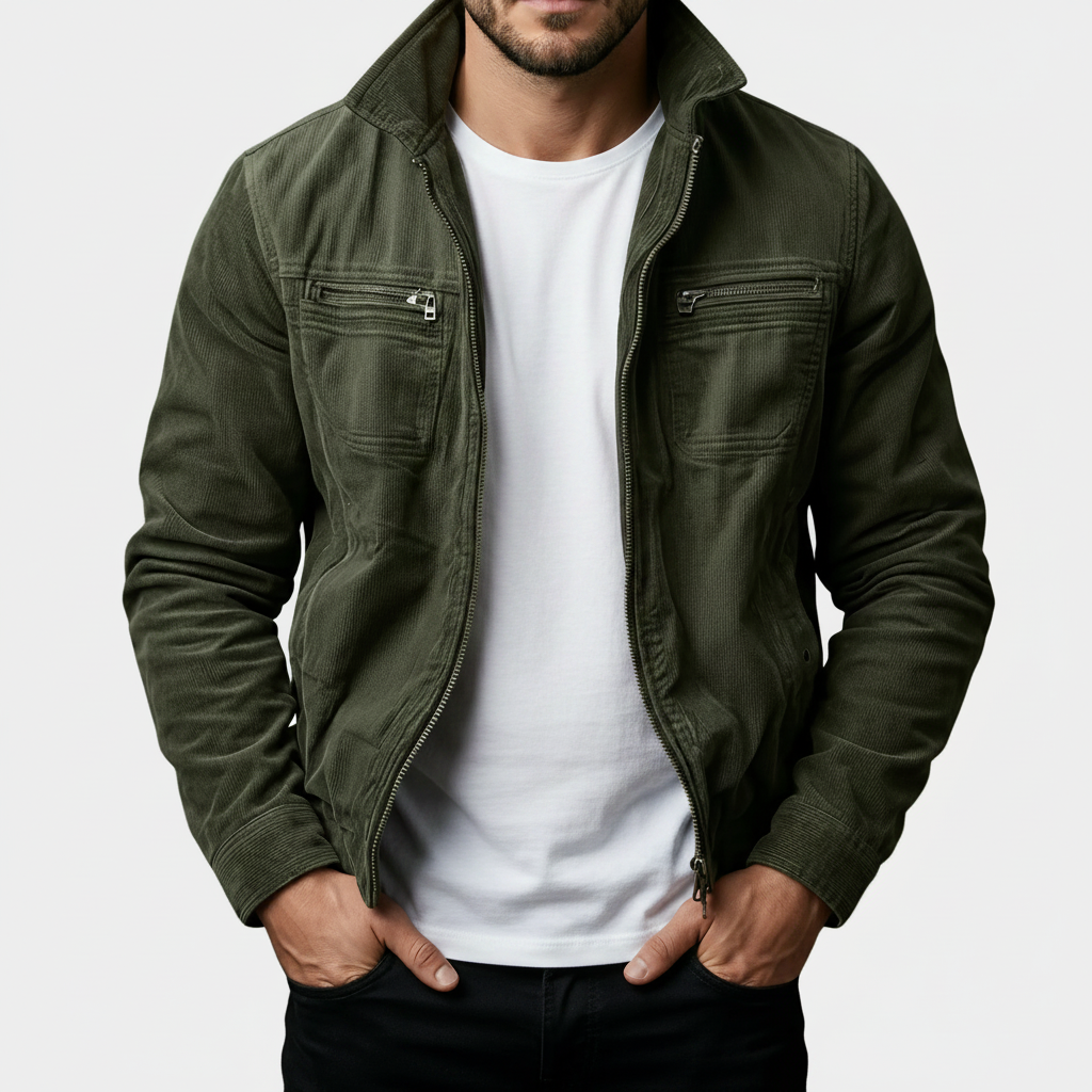 Chaqueta de Pana Entallada de Alta Calidad