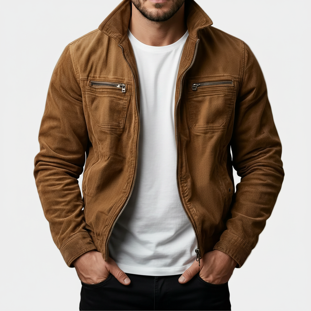 Chaqueta de Pana Entallada de Alta Calidad
