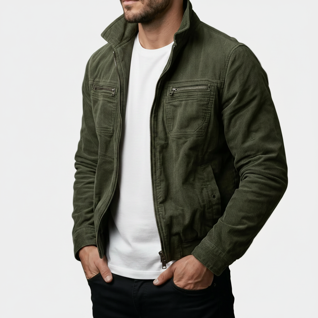 Chaqueta de Pana Entallada de Alta Calidad