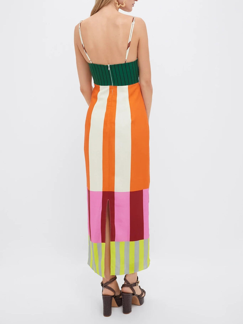 Paloma – Vestido maxi colorido a rayas