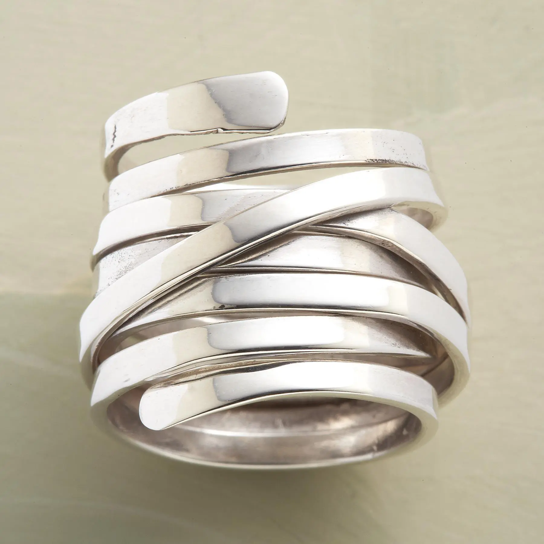 Bliss - Anillo de plata vintage con capa gruesa