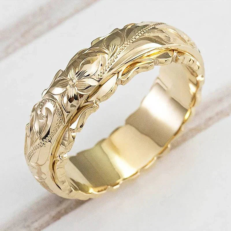 Flor Vintage | Anillo | Dorado